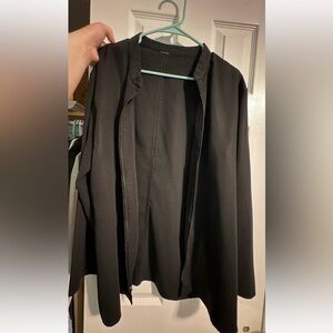 Black Open Front Cardigan